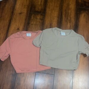 Gymshark athletic cropped shirts